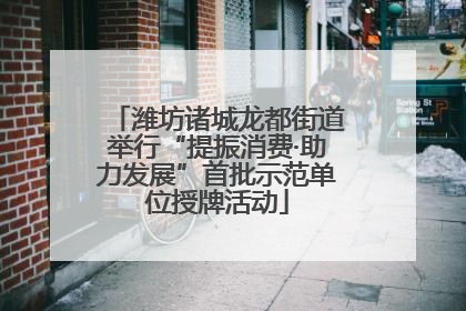 潍坊诸城龙都街道举行“提振消费·助力发展”首批示范单位授牌活动