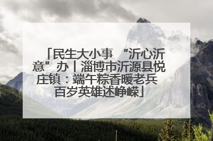 民生大小事 “沂心沂意”办丨淄博市沂源县悦庄镇：端午粽香暖老兵 百岁英雄述峥嵘