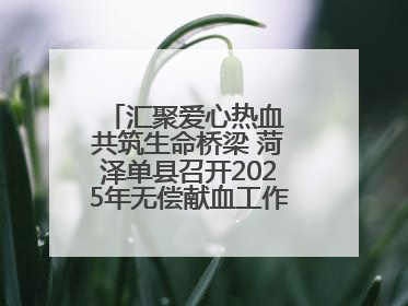汇聚爱心热血 共筑生命桥梁 菏泽单县召开2025年无偿献血工作启动仪式