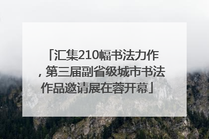 汇集210幅书法力作，第三届副省级城市书法作品邀请展在蓉开幕