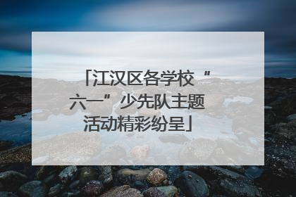 江汉区各学校“六一”少先队主题活动精彩纷呈