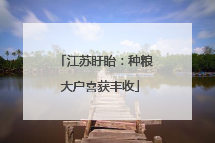 江苏盱眙：种粮大户喜获丰收