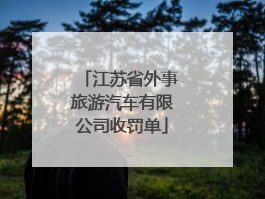 江苏省外事旅游汽车有限公司收罚单