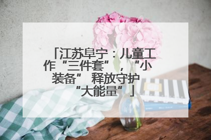 江苏阜宁：儿童工作“三件套”，“小装备” 释放守护 “大能量”
