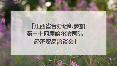 江西省台办组织参加第三十四届哈尔滨国际经济贸易洽谈会