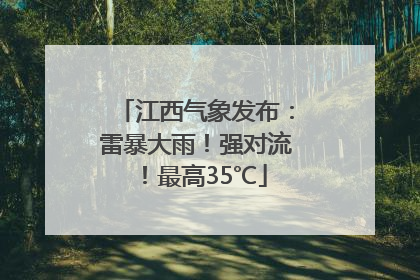 江西气象发布：雷暴大雨！强对流！最高35℃