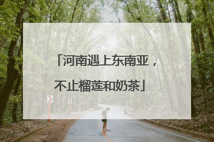 河南遇上东南亚，不止榴莲和奶茶