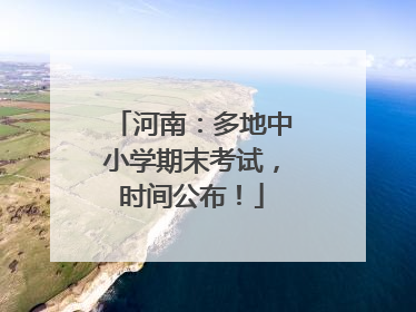 河南：多地中小学期末考试，时间公布！