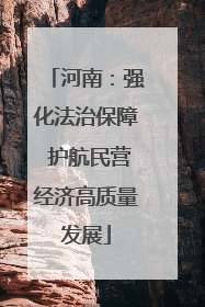 河南：强化法治保障 护航民营经济高质量发展