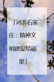 河北石家庄：精神文明建设结硕果