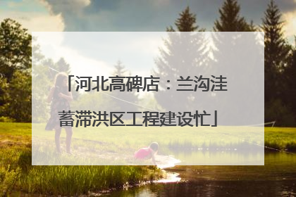 河北高碑店：兰沟洼蓄滞洪区工程建设忙