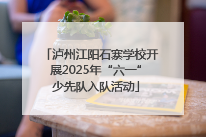 泸州江阳石寨学校开展2025年“六一”少先队入队活动