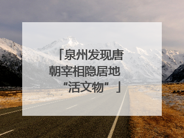 泉州发现唐朝宰相隐居地“活文物”