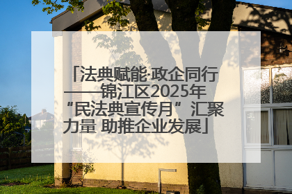 法典赋能·政企同行——锦江区2025年“民法典宣传月”汇聚力量 助推企业发展