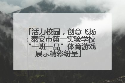 活力校园，创意飞扬：泰安市第一实验学校“一班一品”体育游戏展示精彩纷呈
