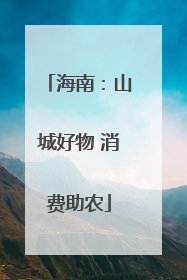 海南：山城好物 消费助农