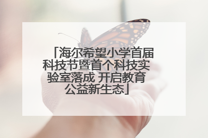 海尔希望小学首届科技节暨首个科技实验室落成 开启教育公益新生态