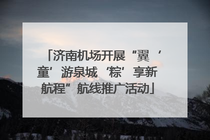 济南机场开展“翼‘童’游泉城‘粽’享新航程”航线推广活动