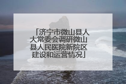济宁市微山县人大常委会调研微山县人民医院新院区建设和运营情况