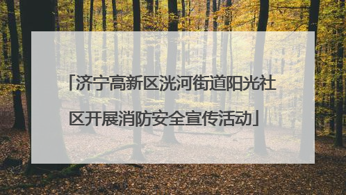 济宁高新区洸河街道阳光社区开展消防安全宣传活动