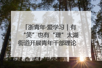 浙青年·爱学习｜有“笑”也有“理”太湖街道开展青年干部理论宣讲“开放麦”
