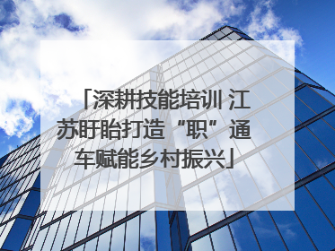 深耕技能培训 江苏盱眙打造“职”通车赋能乡村振兴
