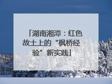 湖南湘潭：红色故土上的“枫桥经验”新实践
