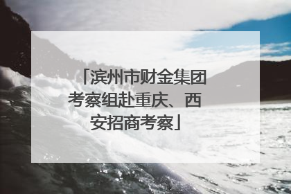 滨州市财金集团考察组赴重庆、西安招商考察