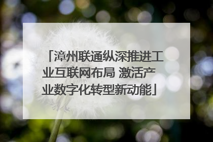 漳州联通纵深推进工业互联网布局 激活产业数字化转型新动能