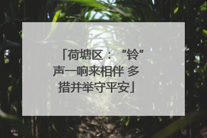 荷塘区：“铃”声一响来相伴 多措并举守平安
