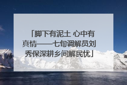 脚下有泥土 心中有真情——七旬调解员刘秀保深耕乡间解民忧