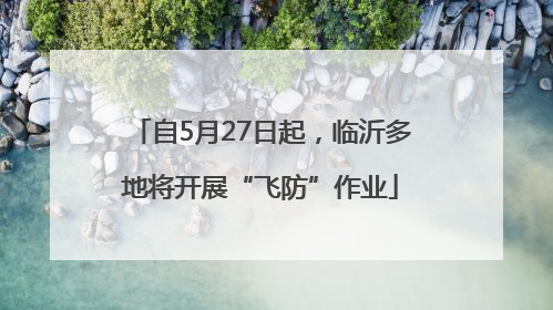 自5月27日起，临沂多地将开展“飞防”作业