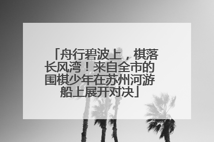 舟行碧波上，棋落长风湾！来自全市的围棋少年在苏州河游船上展开对决