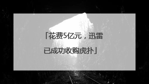花费5亿元，迅雷已成功收购虎扑