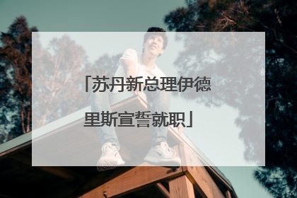 苏丹新总理伊德里斯宣誓就职