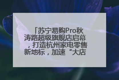 苏宁易购Pro秋涛路超级旗舰店启幕，打造杭州家电零售新地标，加速“大店攻略”全省布局