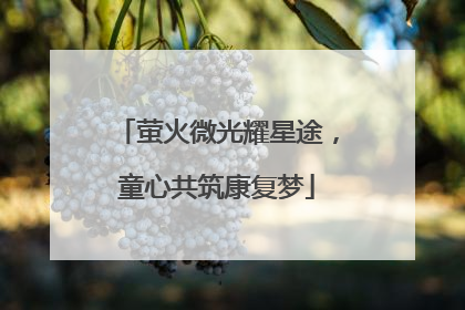 萤火微光耀星途，童心共筑康复梦
