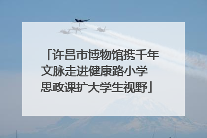 许昌市博物馆携千年文脉走进健康路小学 思政课扩大学生视野