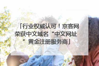行业权威认可！京客网荣获中文域名“中文网址”黄金注册服务商