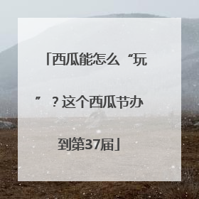 西瓜能怎么“玩”？这个西瓜节办到第37届