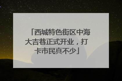 西城特色街区中海大吉巷正式开业，打卡市民真不少