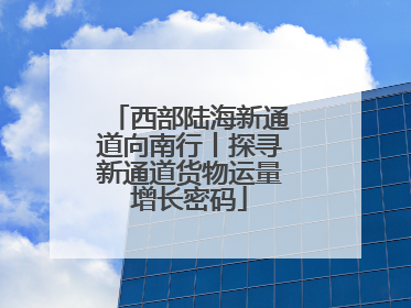 西部陆海新通道向南行丨探寻新通道货物运量增长密码