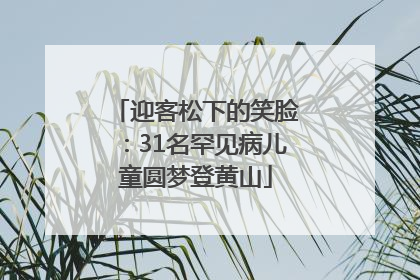 迎客松下的笑脸：31名罕见病儿童圆梦登黄山