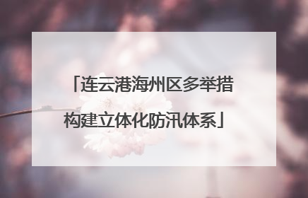 连云港海州区多举措构建立体化防汛体系