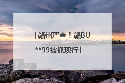 赣州严查！赣BU**99被抓现行