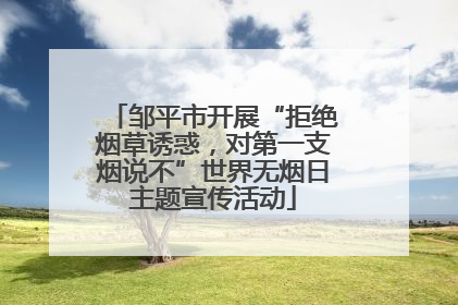 邹平市开展“拒绝烟草诱惑，对第一支烟说不”世界无烟日主题宣传活动