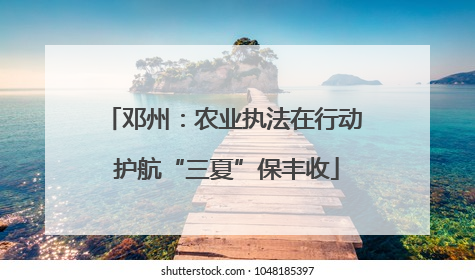 邓州：农业执法在行动 护航“三夏”保丰收