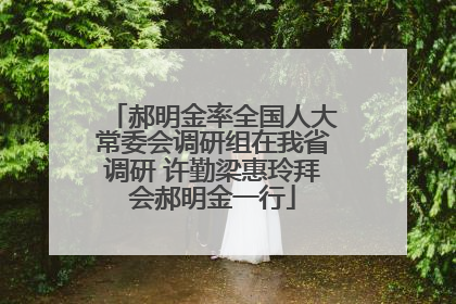 郝明金率全国人大常委会调研组在我省调研 许勤梁惠玲拜会郝明金一行