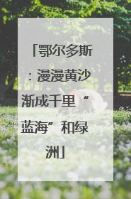 鄂尔多斯：漫漫黄沙渐成千里“蓝海”和绿洲