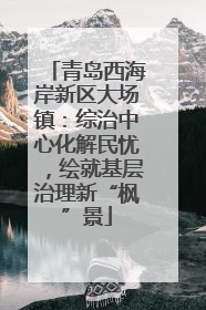 青岛西海岸新区大场镇：综治中心化解民忧，绘就基层治理新“枫”景